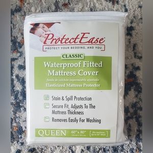 New Protect Ease Queen Size Waterproof Fitted Mattress Cover